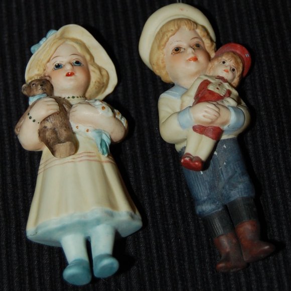 2  Vintage Jan Hagara 1988 Ornament Figurines "Meg" and "Stephen" 3 1/4" - Picture 8 of 12